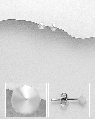 706-28046 - Wholesale 925 Sterling Silver Spike Push-Back Earrings