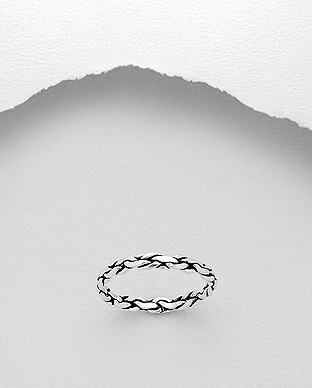 706-28054 - Wholesale 925 Sterling Silver Oxidized Ring