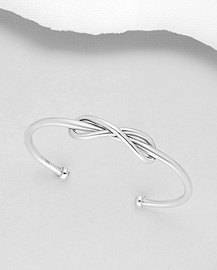 706-28164 - Wholesale 925 Sterling Silver Infinity Cuff