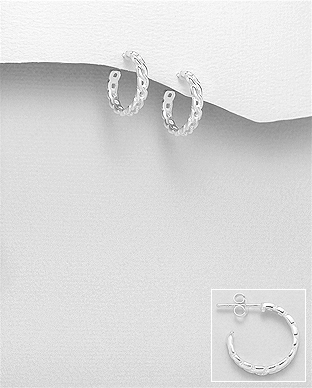 706-28218 - Wholesale 925 Sterling Silver Push-Back Earrings