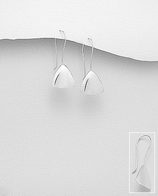 706-28273 - Wholesale 925 Sterling Silver Triangle Hook Earrings