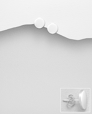 706-28290 - Wholesale 925 Sterling Silver Circle Push-Back Earrings