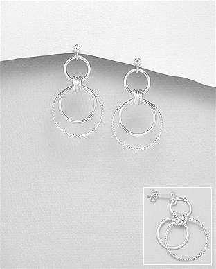 706-28399 - Wholesale 925 Sterling Silver Push-Back Earrings