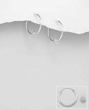 706-28547 - Wholesale 925 Sterling Silver Hoop Earrings
