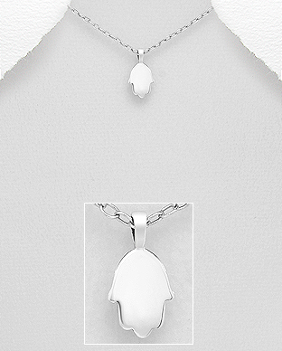 706-28581 - Wholesale 925 Sterling Silver Hamsa Pendant