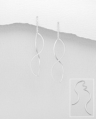 706-28711 - Wholesale 925 Sterling Silver Threader Earrings