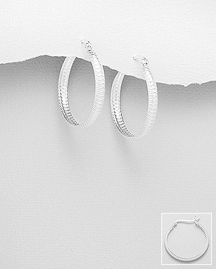 706-28735 - Wholesale 925 Sterling Silver Hoop Earrings