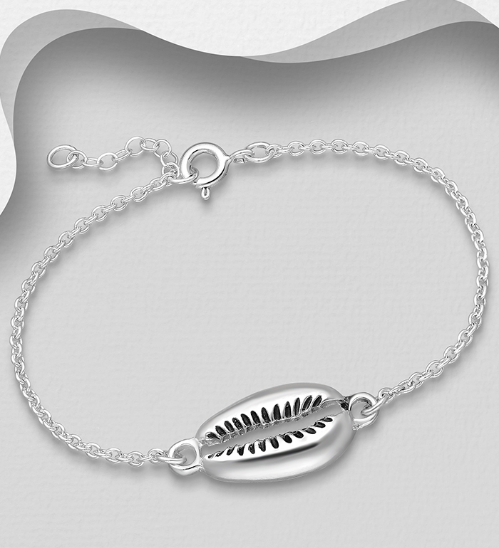 706-28847 - Wholesale 925 Sterling Silver Shell Bracelet