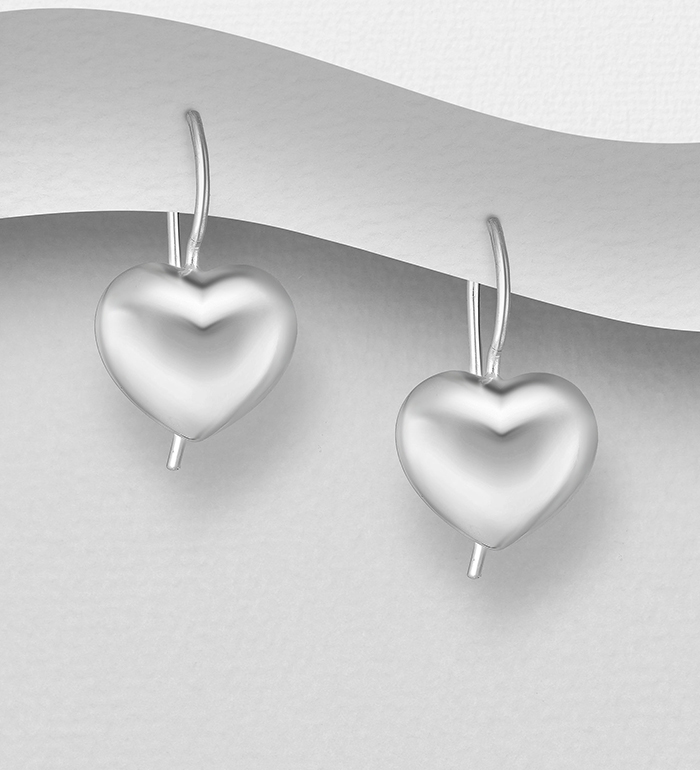 706-28898 - Wholesale 925 Sterling Silver Heart Hook Earrings
