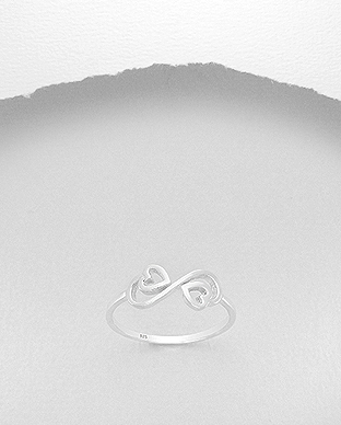 706-28915 - Wholesale 925 Sterling Silver Heart Ring
