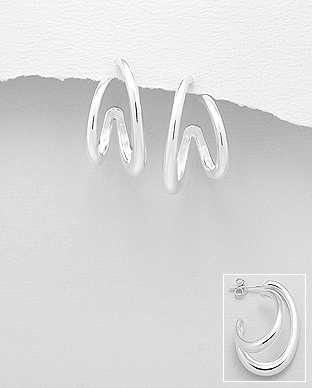 706-29026 - Wholesale 925 Sterling Silver Push-Back Earrings
