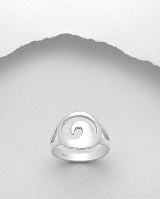 706-29055 - Wholesale 925 Sterling Silver Wave Ring