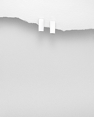 706-29083 - Wholesale 925 Sterling Silver Bar Push-Back Earrings
