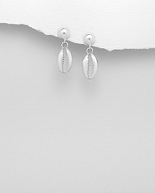 706-29112 - Wholesale 925 Sterling Silver Shell Push-Back Earrings