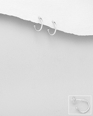 706-29122 - Wholesale 925 Sterling Silver Push-Back Earrings