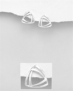 706-29324 - Wholesale 925 Sterling Silver Matte Push-Back Earrings