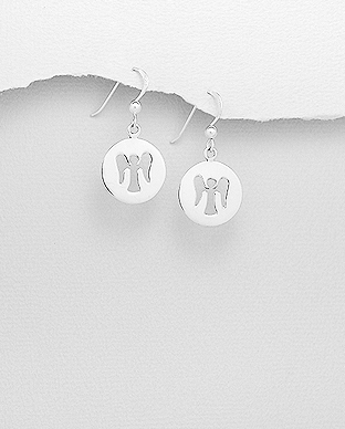706-29468 - Wholesale 925 Sterling Silver Angel Hook Earrings