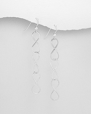 706-29503 - Wholesale 925 Sterling Silver Infinity Hook Earrings