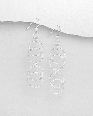 706-29505 - Wholesale 925 Sterling Silver Links Hook Earrings