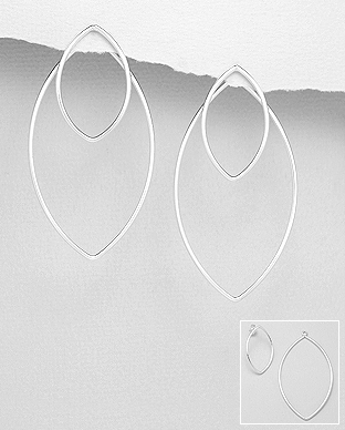 706-29593 - Wholesale 925 Sterling Silver Jacket Earrings