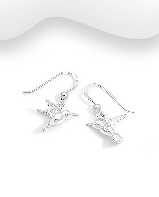 706-29778 - Wholesale 925 Sterling Silver Bird Hook Earrings