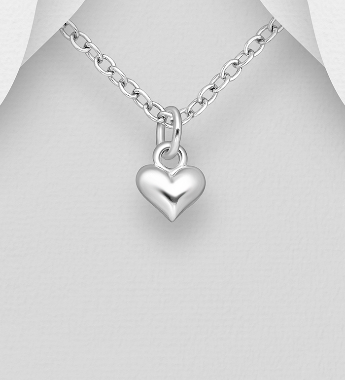 706-29859 - Wholesale 925 Sterling Silver Tiny Heart Charm
