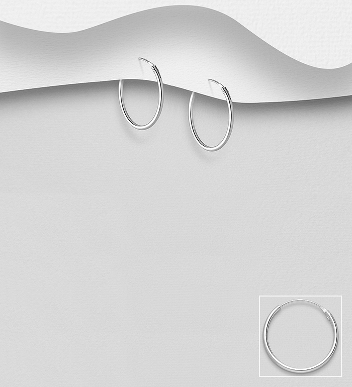 706-30365 - Wholesale 925 Sterling Silver Hoop Earrings