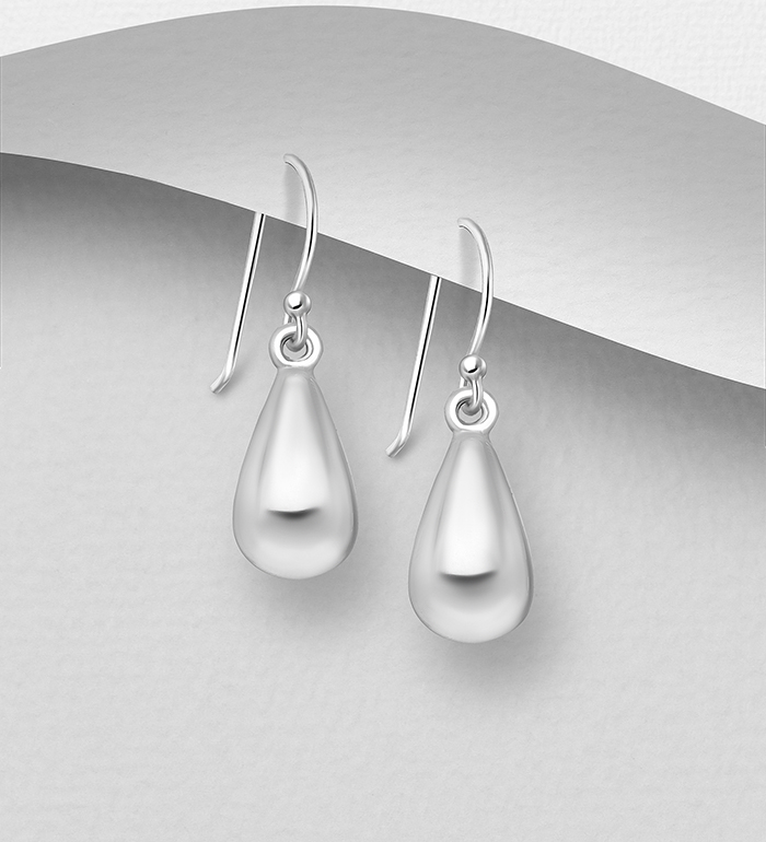 706-31092 - Wholesale 925 Sterling Silver Droplet Hook Earrings