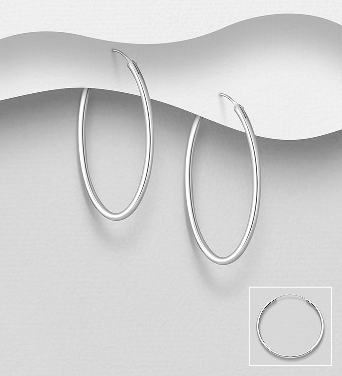 706-31105 - Wholesale 925 Sterling Silver Hoop Earrings
