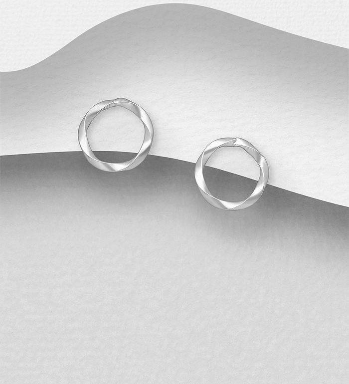 706-31769 - Wholesale 925 Sterling Silver Circle Push-Back Earrings