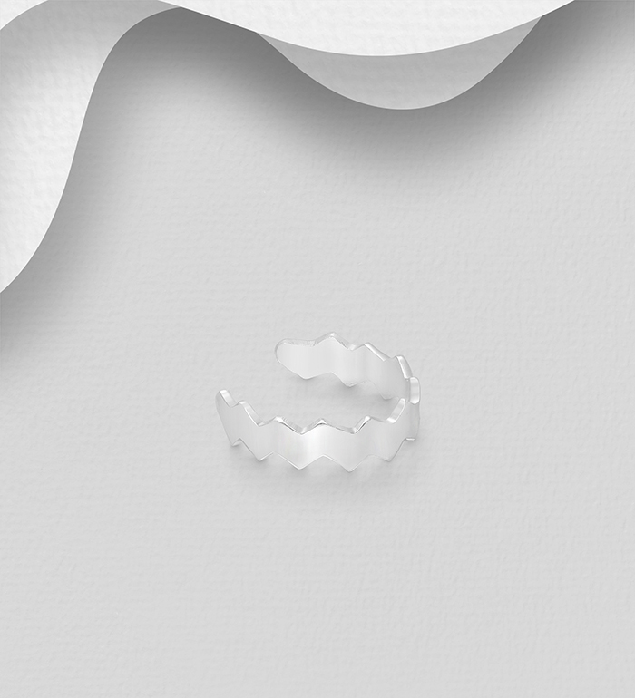 706-31812 - Wholesale 925 Sterling Silver Zigzag Ear Cuff