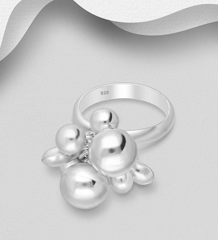 706-3896 - Wholesale 925 Sterling Silver Ball Ring