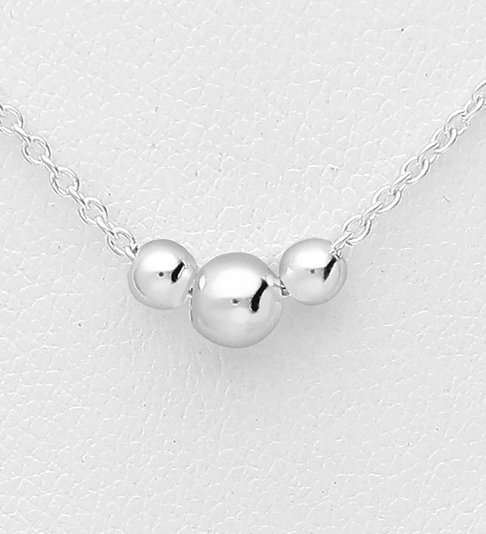 706-8671 - Wholesale 925 Sterling Silver Ball Necklace