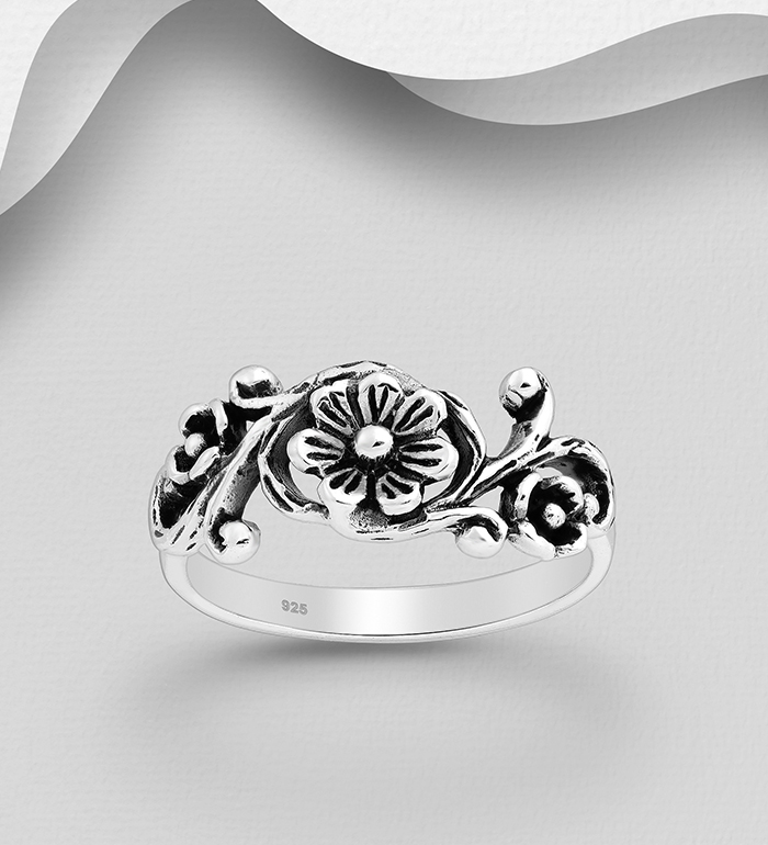 706-8965 - Wholesale 925 Sterling Silver Flower Ring
