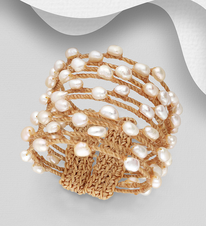 727-3010 - Wholesale Cuff Beaded With Fresh Water Pearls