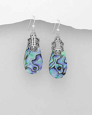 789-2788 - Wholesale 925 Sterling Silver Hook Earrings Decorated With Shell
