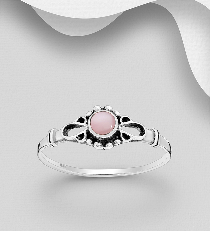 789-3403 - Wholesale 925 Sterling Silver Ring Decorated With Shell