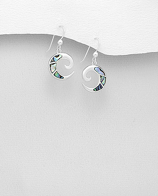 789-3569 - Wholesale 925 Sterling Silver Hook Earrings Decorated With Shell