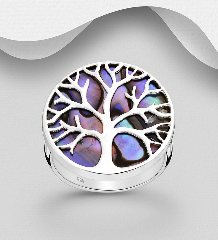 789-3716 - Wholesale 925 Sterling Silver Tree Of Life Ring