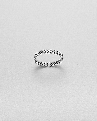 792-906 - Wholesale 925 Sterling Silver Adjustable Oxidized Toe Ring