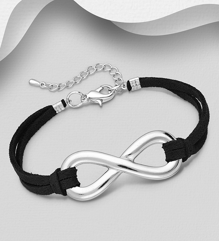 890-2673 - Wholesale White Base Infinity Bracelet