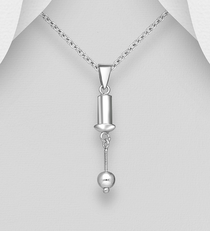 982-11 - Wholesale Sterling silver interchangeable bead pendant. (beads sold separately)