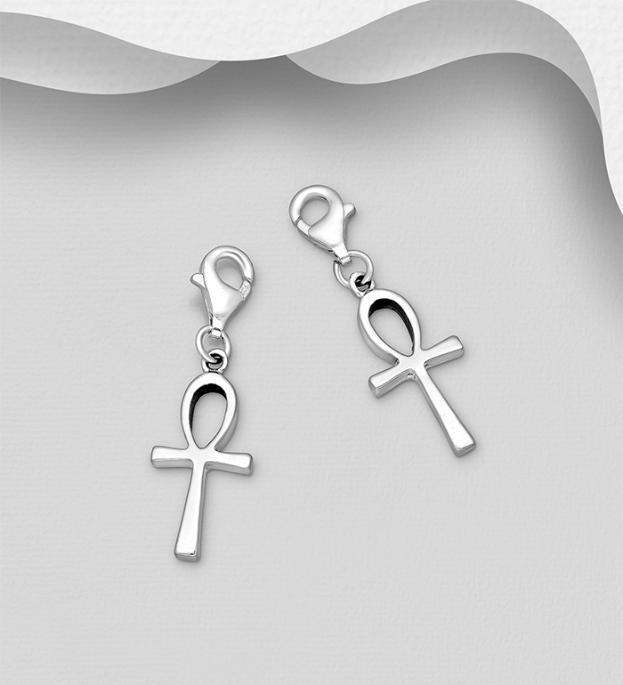 983-1008 - Wholesale 925 Sterling Silver Egyptian Cross Charm